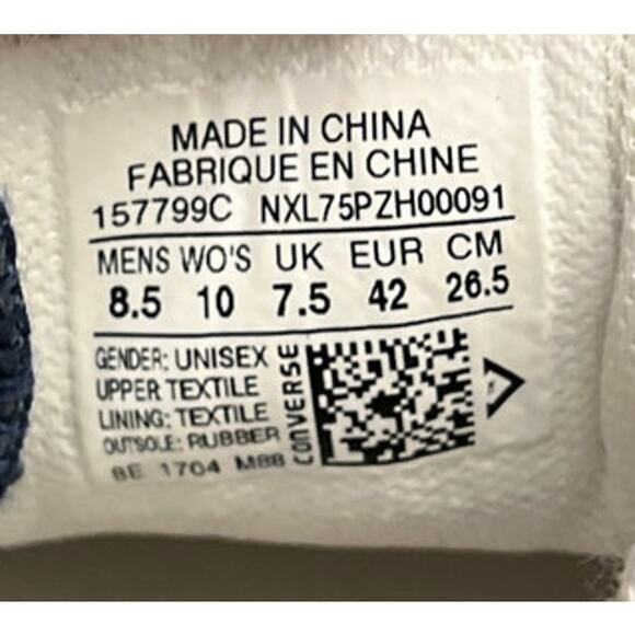 Converse One Star OX Irridescent Shoes Sneakers Size M8.5 W10 - Picture 5 of 5